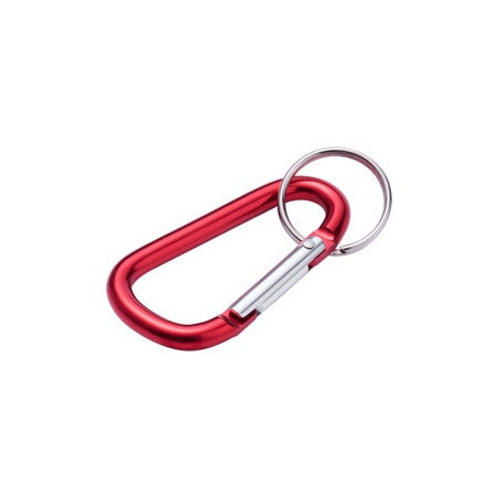 Mousqueton aluminium rouge 6 mm 12 kg - Sanifer