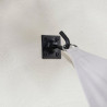 Crochet fixe avec platine acier D 8 mm 45x45mm noir  - Sanifer