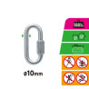 Maillon rapide acier zingué 10x90 mm 550 kg - Sanifer