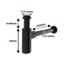 Siphon découpable Ø 32mm noir - Sanifer