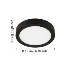 FUEVA5  spot en saillie rond noir led 10,5w neutral white d1 | Sanifer