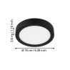 FUEVA5  spot en saillie rond noir led 10,5w neutral white d1 | Sanifer