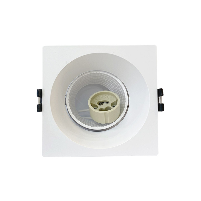 Spot carré blanc 93x93 mm GU10 220 V - Sanifer