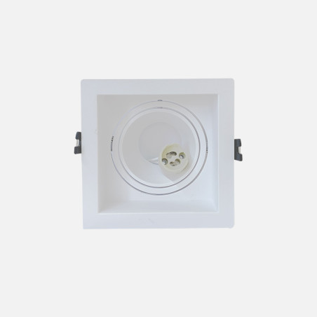 Spot carré blanc 133x133 mm GU10 220 V - Sanifer