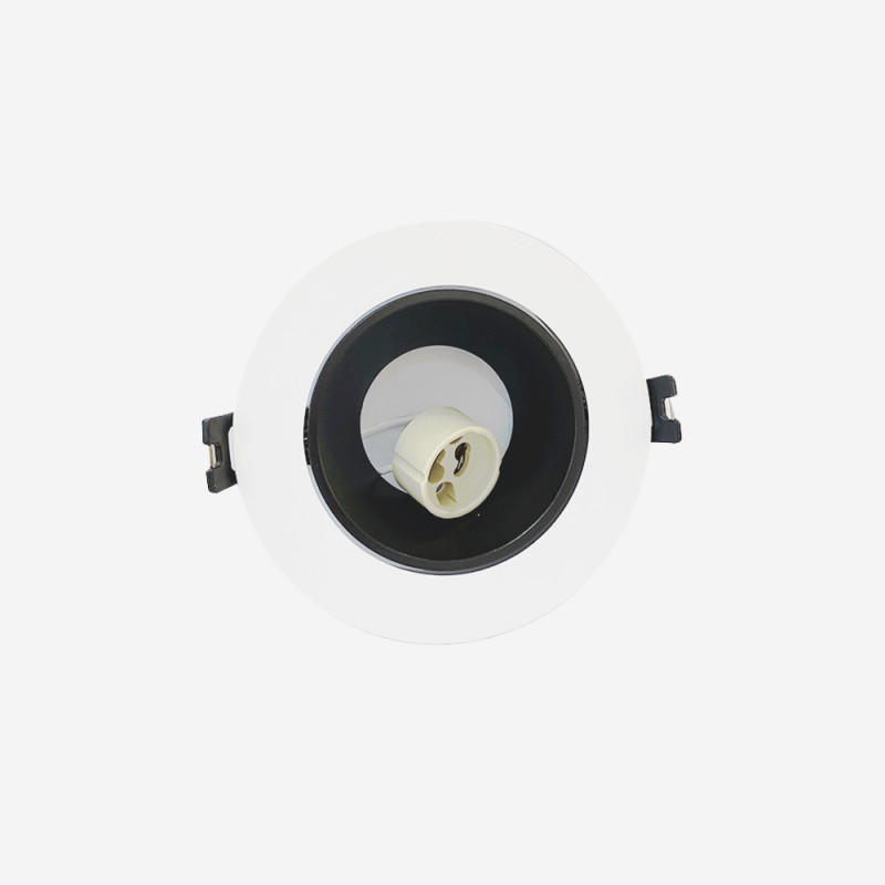 Spot rond blanc/noir Ø 113 mm GU10 220 V - Sanifer