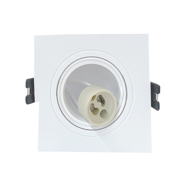 Spot carré blanc 93x93 mm GU10 220 V - Sanifer