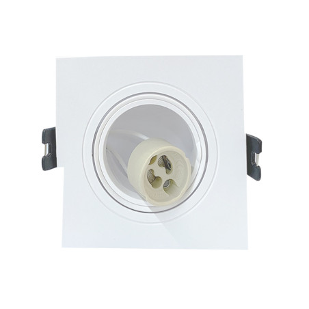 Spot carré blanc 93x93 mm GU10 220 V - Sanifer