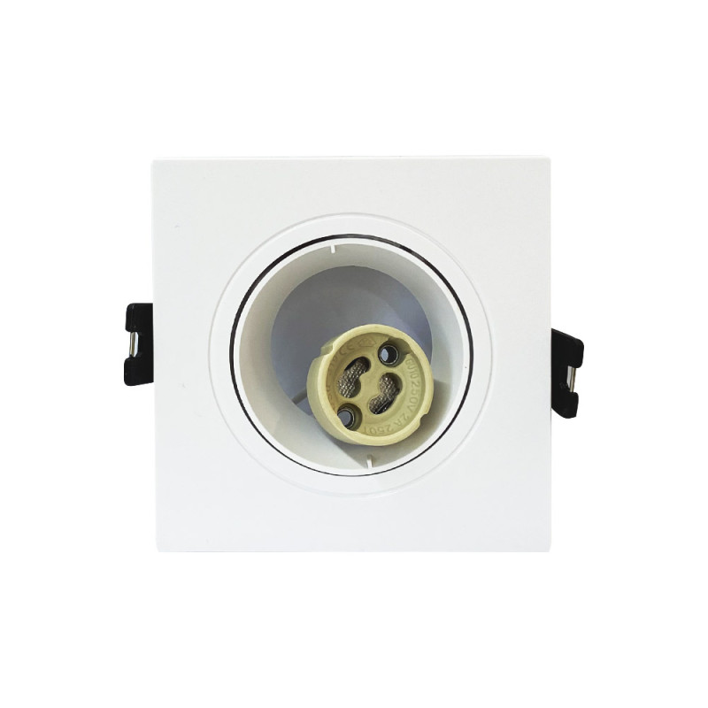 Spot carré blanc 93x93 mm GU10 220 V - Sanifer