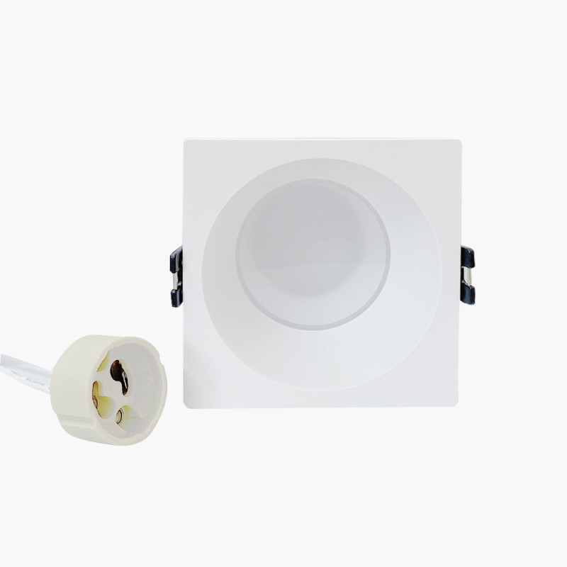 Spot carré blanc 93x93 mm GU10 220 V - Sanifer