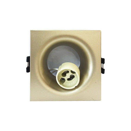 Spot carré doré Ø 86 mm GU10 220 V - Sanifer