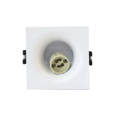 Spot carré blanc Ø 86 mm GU10 220 V - Sanifer
