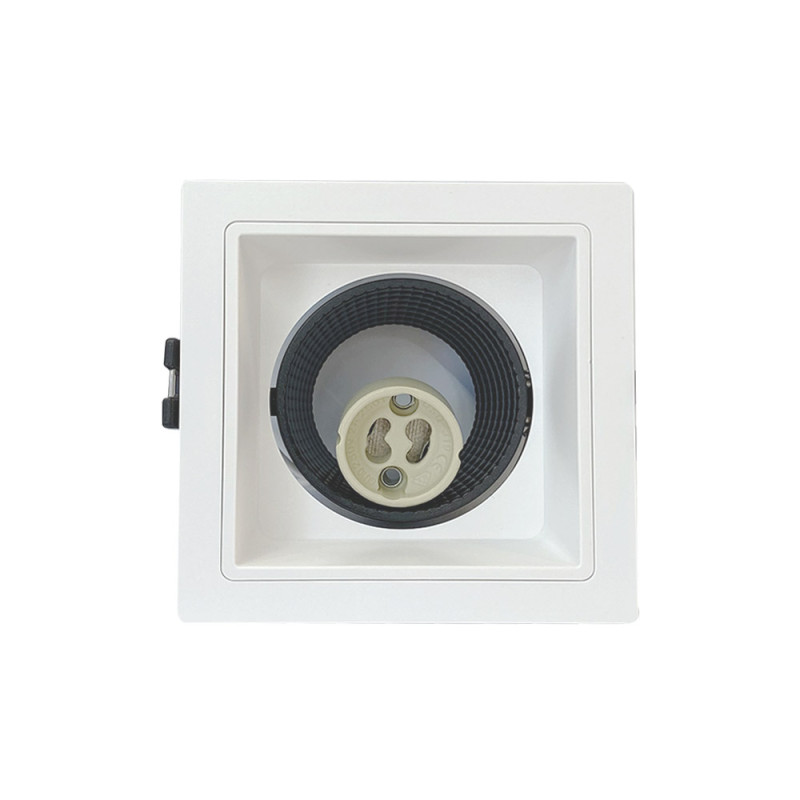 Spot carré blanc/noir 93x93 mm GU10 220 V - Sanifer