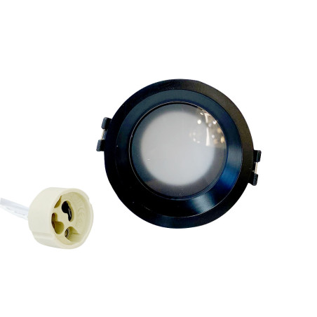 Spot rond noir Ø 82 mm GU10 220 V - Sanifer