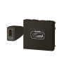 Prise HDMI type A version 2.0 Préconnectorisée  Mosaic 2 modules noir mat