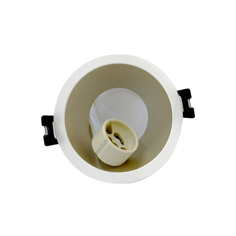 Spot rond blanc/doré Ø 85 mm GU10 220 V - Sanifer