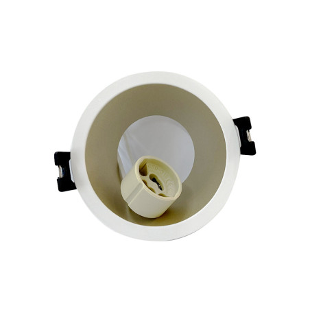 Spot rond blanc/doré Ø 85 mm GU10 220 V - Sanifer