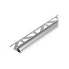 Profil metal 2,5m 8mm alu anodise argent - Sanifer