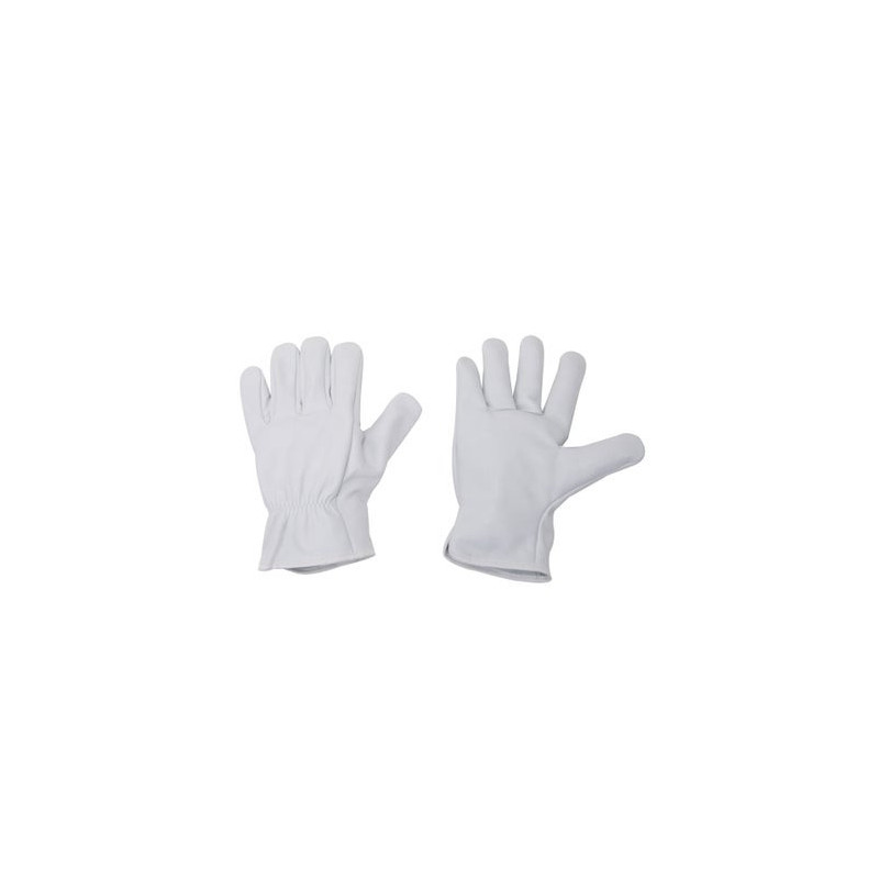 Paire de gants pour outil de manutention cuir, blanc T 9 - Sanifer