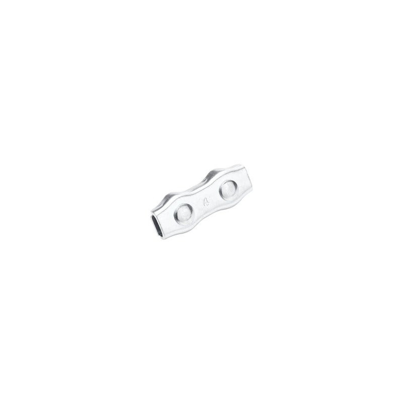 Serre-câble plat 2 Boulons acier zingué pour câble diamètre 4mm (lot de 2) - Sanifer