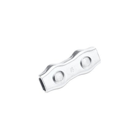 Serre-câble plat 2 Boulons acier zingué pour câble diamètre 4mm (lot de 2) - Sanifer
