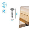 Vis à Aggloméré Tête Fraisée Zinguée Inox A2 3.0x20 mm - Sanifer