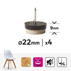 Patin feutre à clouer diamètre 22 mm - Sanifer