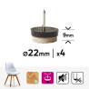 Patin feutre à clouer diamètre 22 mm - Sanifer
