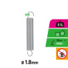 Ressort de Traction Acier Galvanisé 8 kg 1.8x115 mm - Sanifer