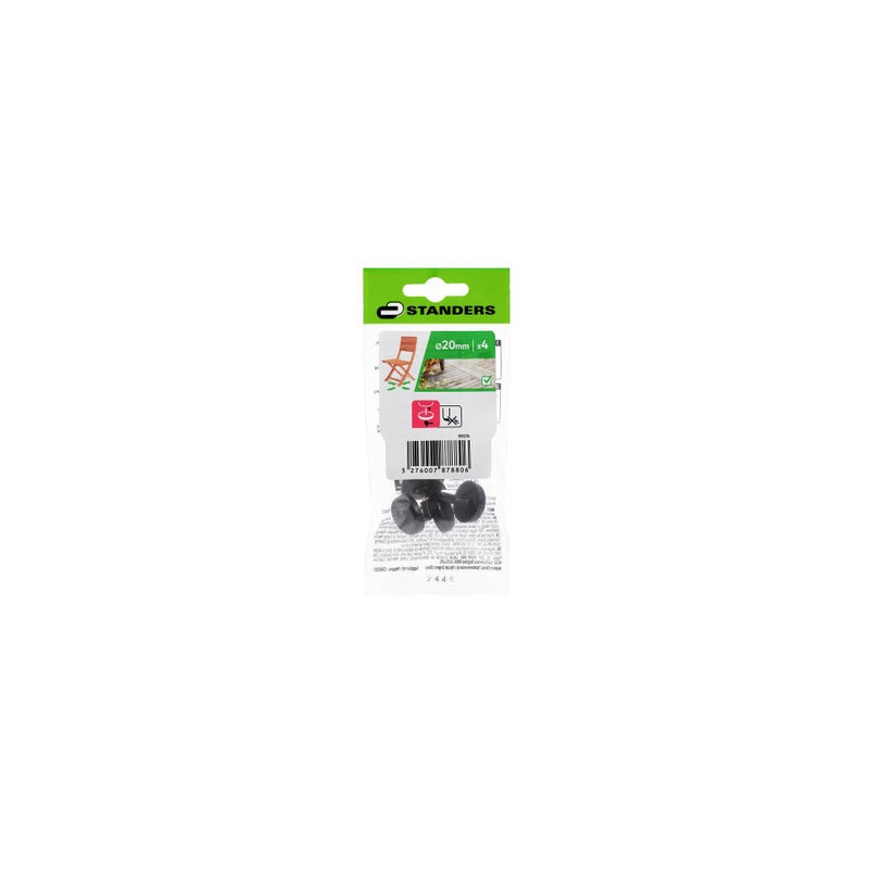 Patin plastique a clouer diamètre 19 mm 4 pièces - Sanifer
