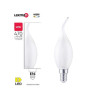 Ampoule led flamme coup de vent E14 3,4w 470lm dépoli 4000k - Sanifer