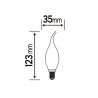 Ampoule led flamme coup de vent E14 3,4w 470lm dépoli 4000k - Sanifer