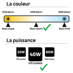 Ampoule led flamme coup de vent E14 3,4w 470lm dépoli 4000k - Sanifer