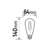 Ampoule LED Edison verre e27 3,4w 470lm claire 2700k  - Sanifer