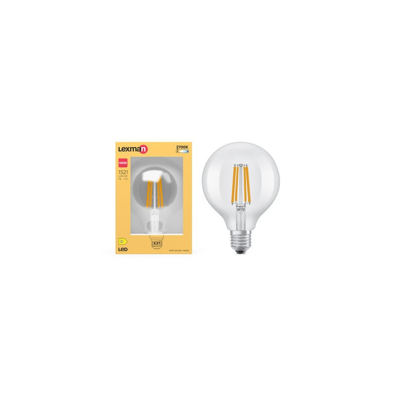 Ampoule LED globe125 mm E27 100W Clair 2700K - Sanifer