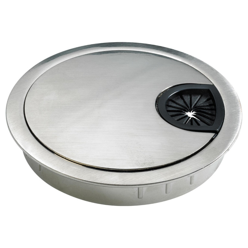 Passe-fils en acier mat 60mm|Sanifer