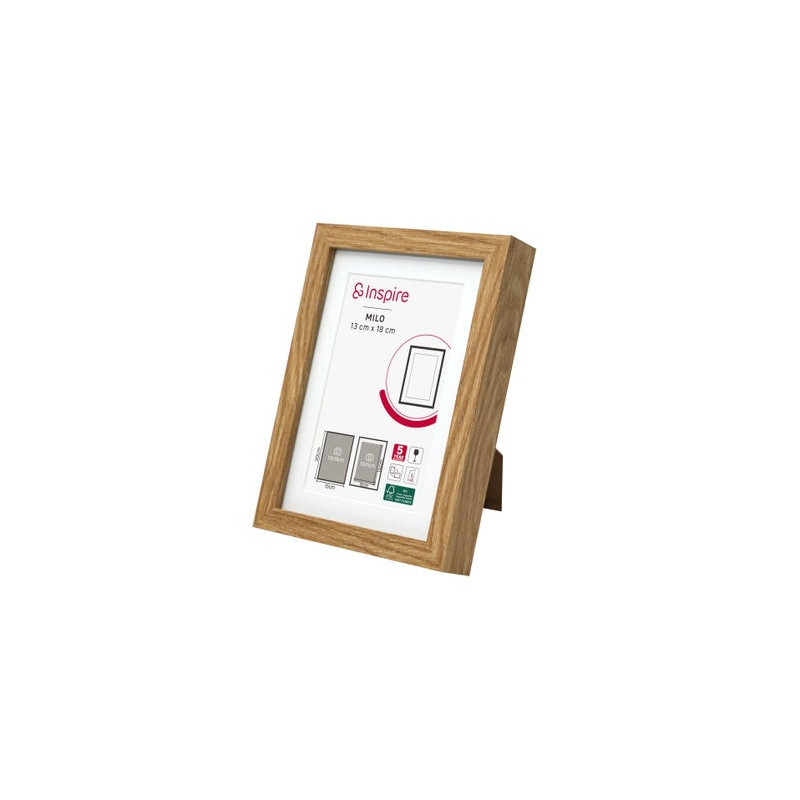 Cadre Milo en bois 13x18 cm  Chêne - Sanifer