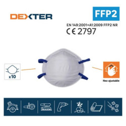 Masques de protection jetables FFP2 – Boîte de 10 - Sanifer