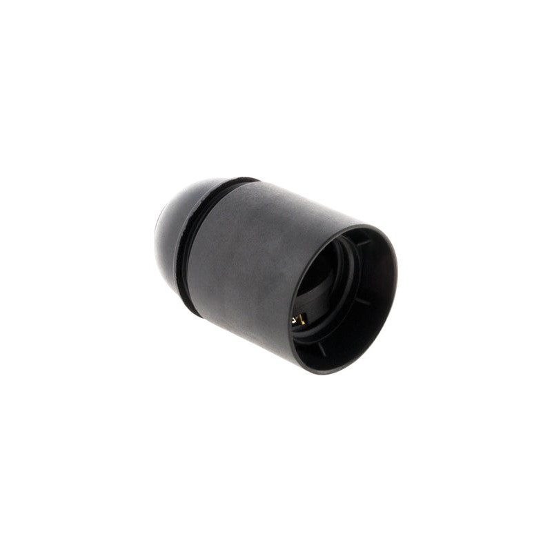 Douille E27 thermoplastique lisse noir - Sanifer