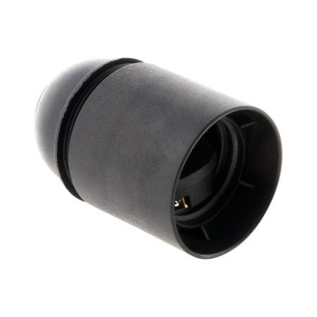 Douille E27 thermoplastique lisse noir - Sanifer