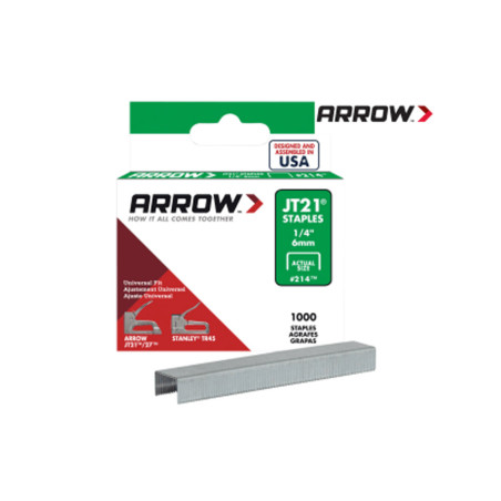 Agrafes Arrow JT21-6mm boite 1000 | Sanifer