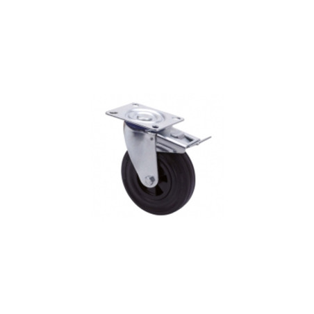 Roulette eco platine frein 125mm/110kg FT | Sanifer