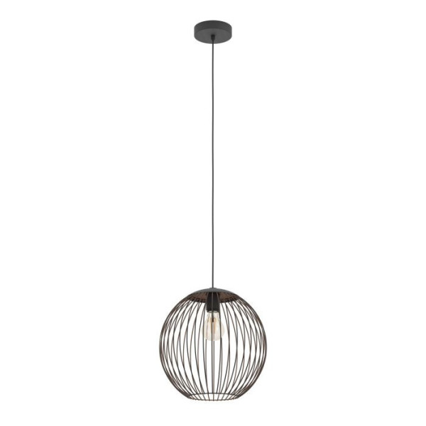 Suspension ALMANZORA  1XE27  noire et cuivre - Sanifer