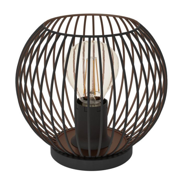 Lampe de table ALMANZORA  1XE27  noir et cuivre | Sanifer