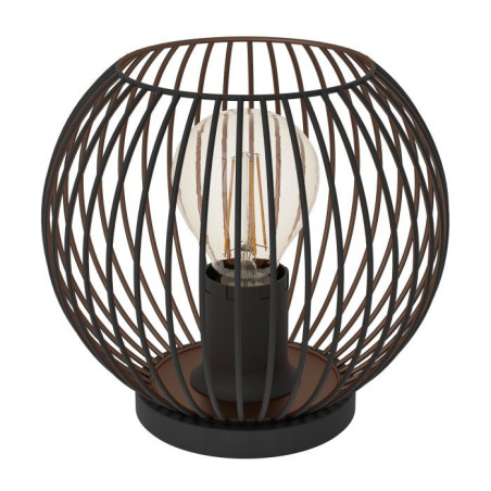 Lampe de table ALMANZORA  1XE27  noir et cuivre | Sanifer