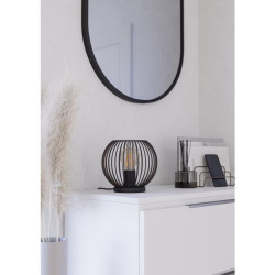 Lampe de table ALMANZORA  1XE27  noir et cuivre | Sanifer