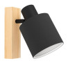 Applique BATALLAS 1XE27 bois et noir - Sanifer