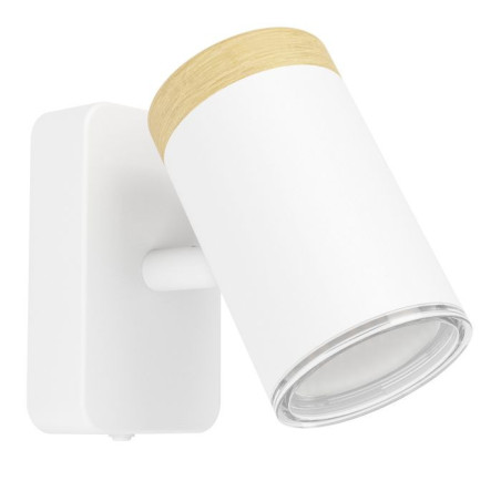 Applique CONSUMA   1XGU10  blanc et bois - Sanifer