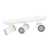 Suspension CONSUMA barre  3XGU10 blanc et bois - Sanifer