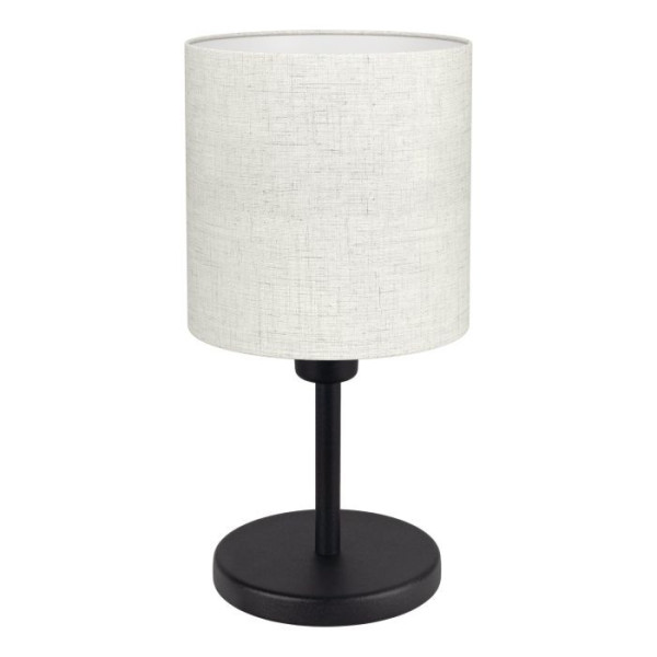 Lampe de table   1XE14 noir et lin naturel - Sanifer