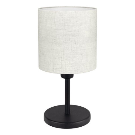Lampe de table   1XE14 noir et lin naturel - Sanifer